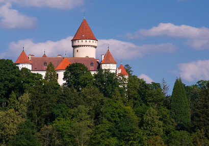 Pohled na zámek Konopiště